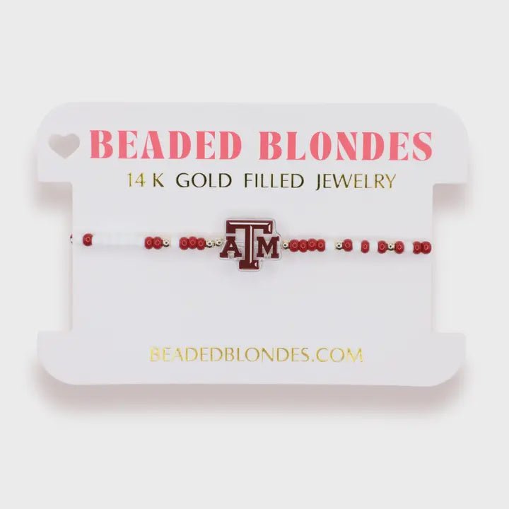 Texas A&M Logo Bracelet On Color - Southern Soule Designs