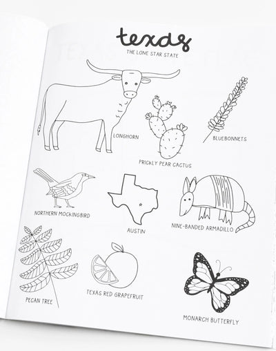 Texas Coloring Book - Southern Soule Designs