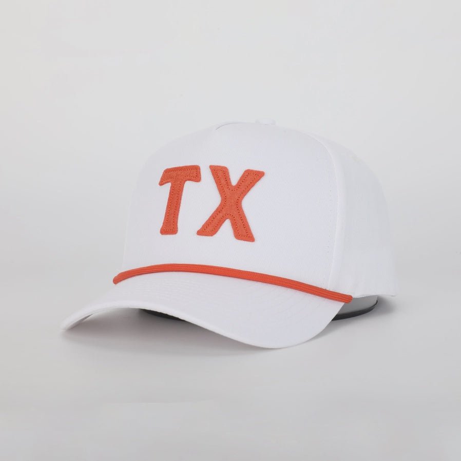 Texas Hat in Stadium White/Austin Orange - Southern Soule Designs