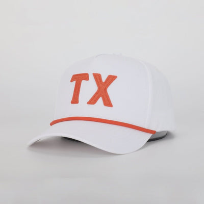 Texas Hat in Stadium White/Austin Orange - Southern Soule Designs