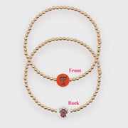 Texas Tech Logo Flip Bracelet On Gold - Southern Soule Designs