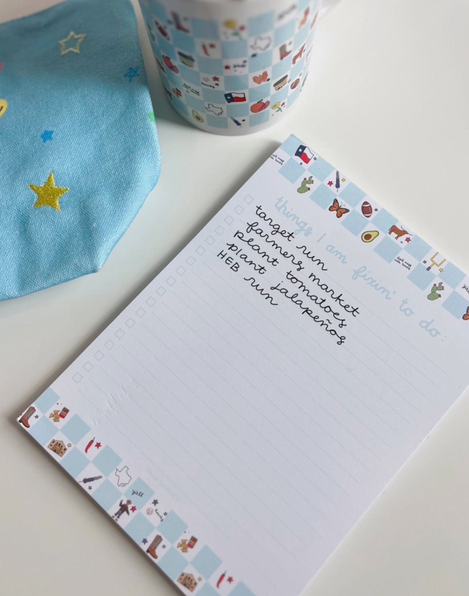 Texas Western Checker Notepad - Southern Soule Designs