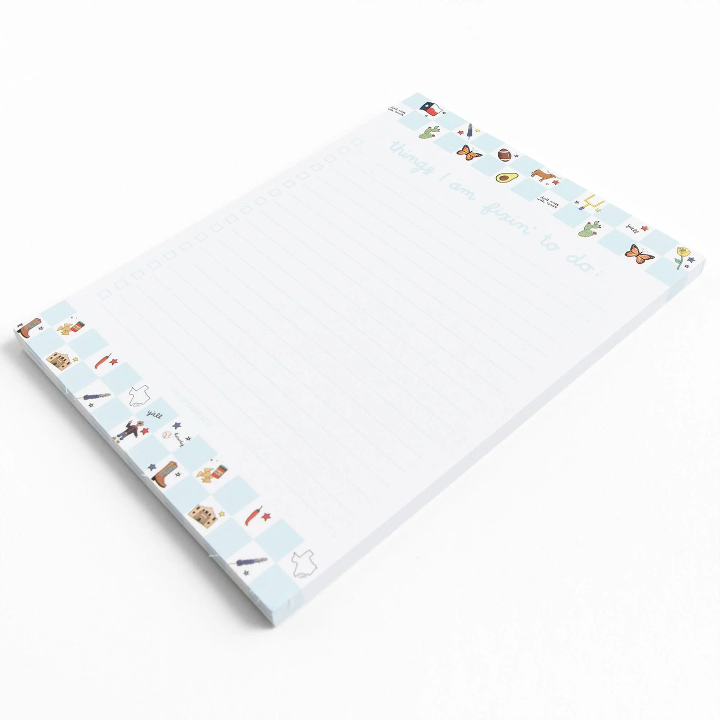 Texas Western Checker Notepad - Southern Soule Designs