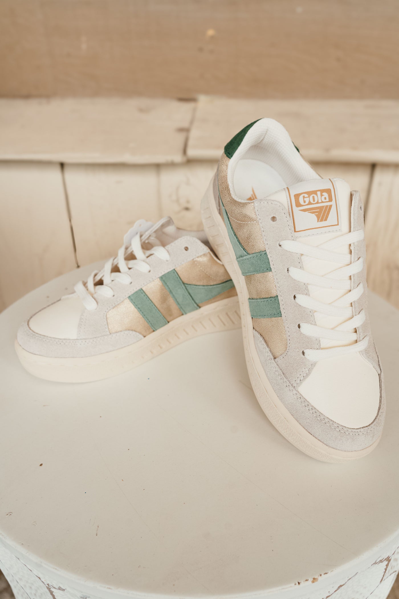 Gola Classics Women's Superslam Blaze Sneakers - Gold/Green/Mist/Evergreen
