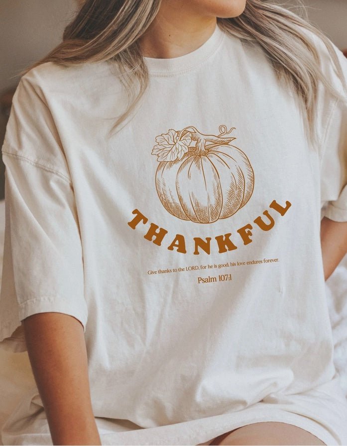 Thankful Pumpkin Tee - Southern Soule Designs