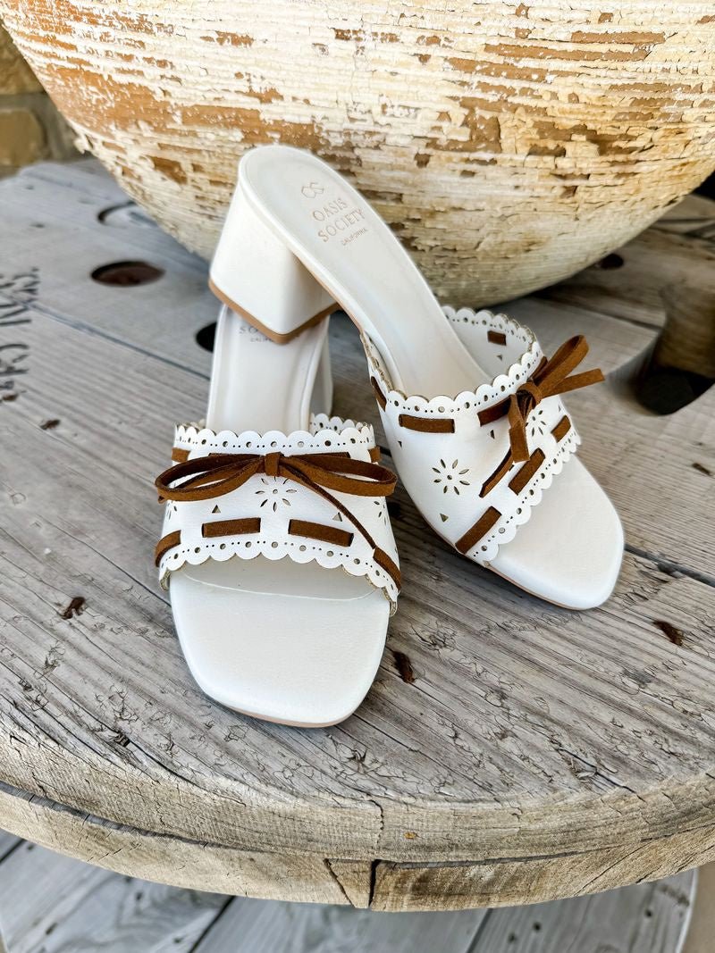 The Breda White Heel - Southern Soule Designs