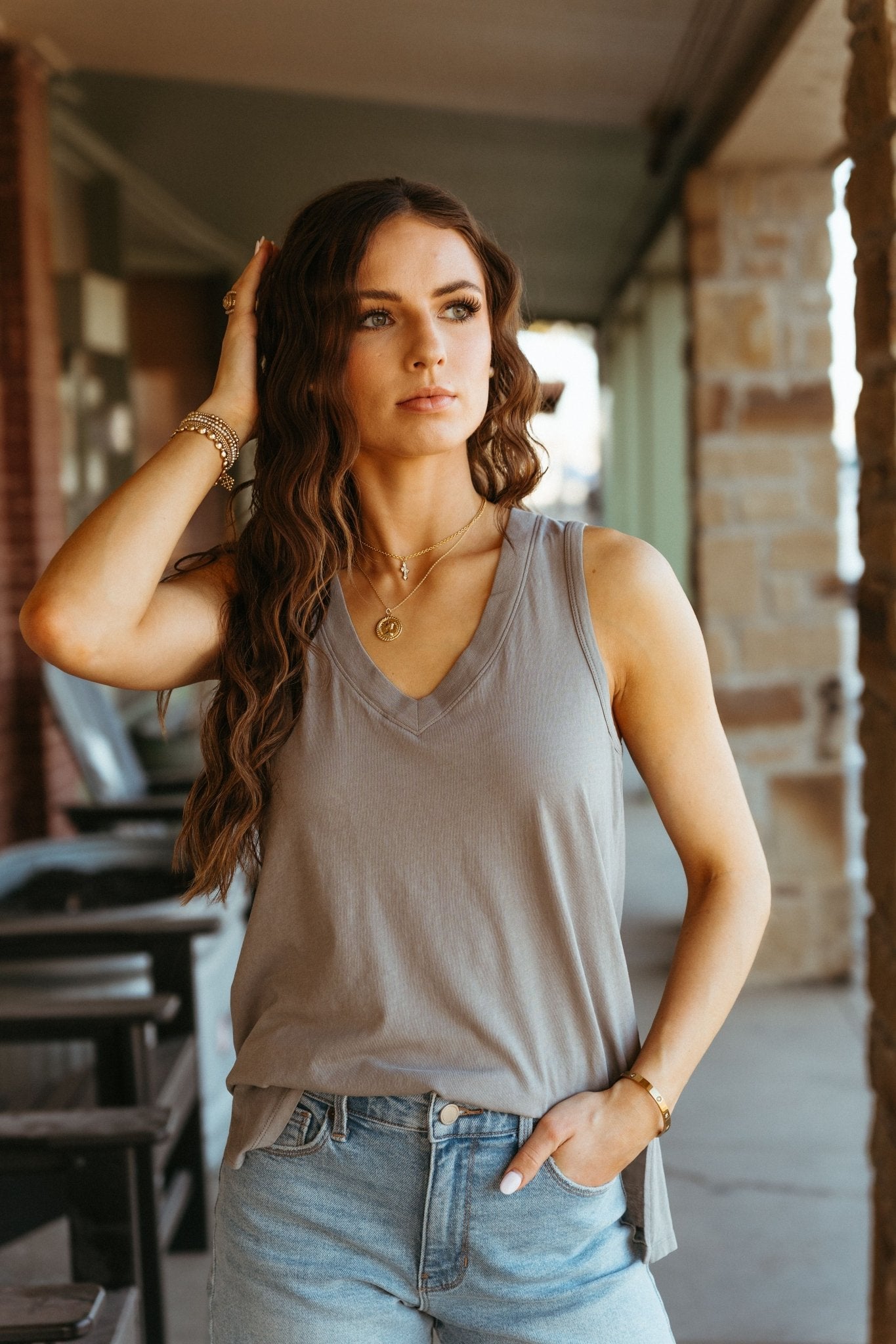 The Californian Tank Graphite Grey ZT251305 - Southern Soule Designs