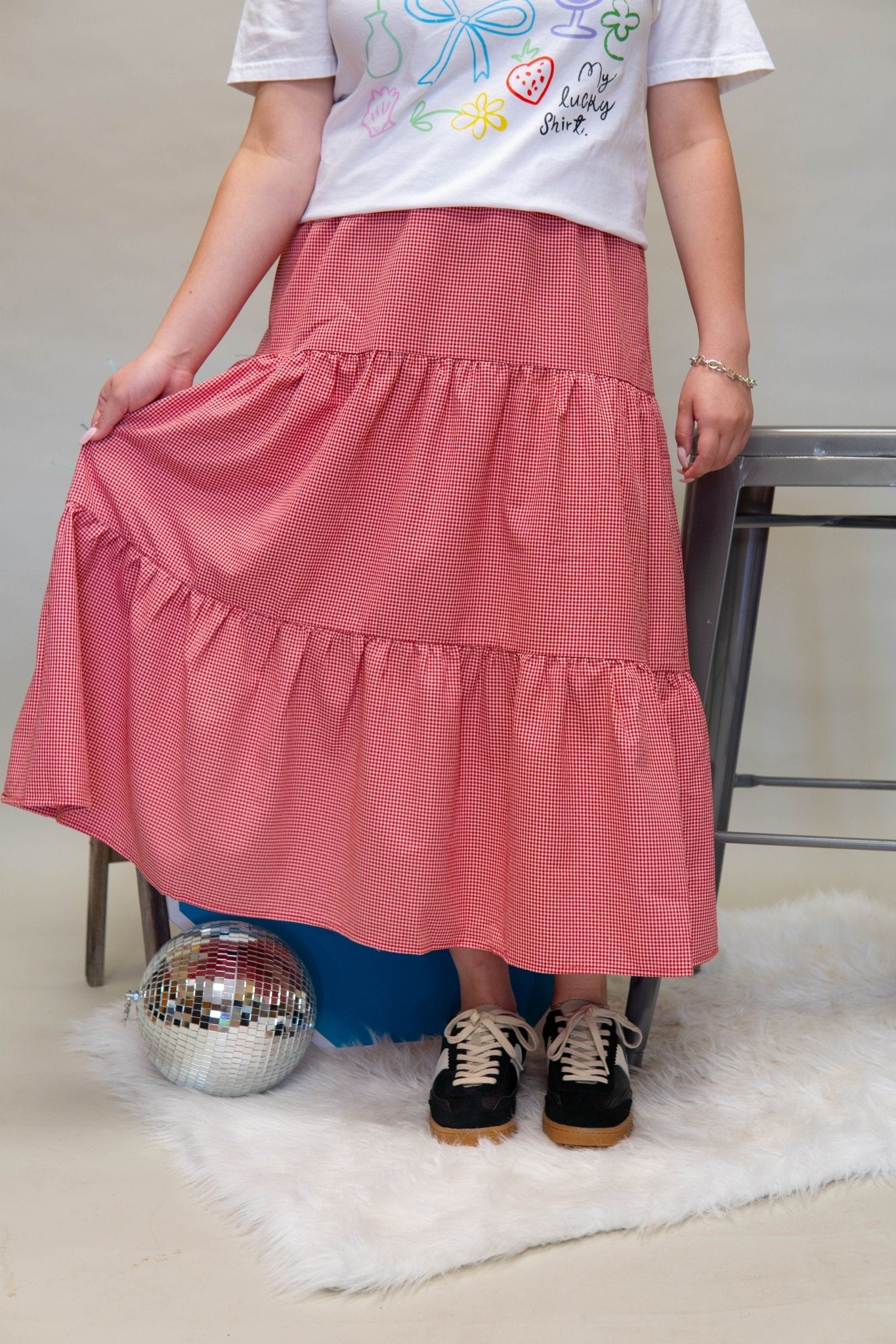 The Emilie Skirt Red - Southern Soule Designs