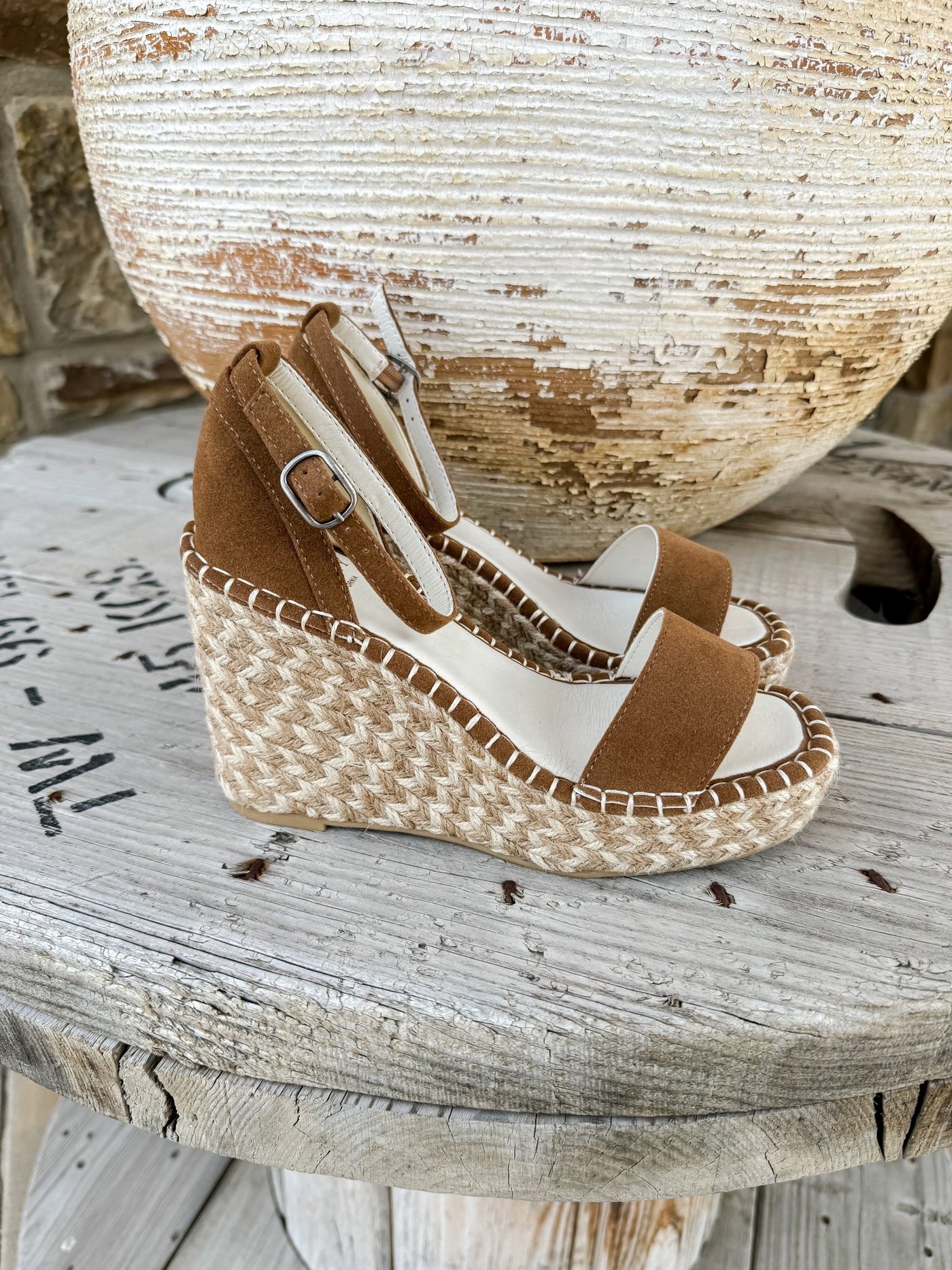 The Madrid Brown Wedge - Southern Soule Designs