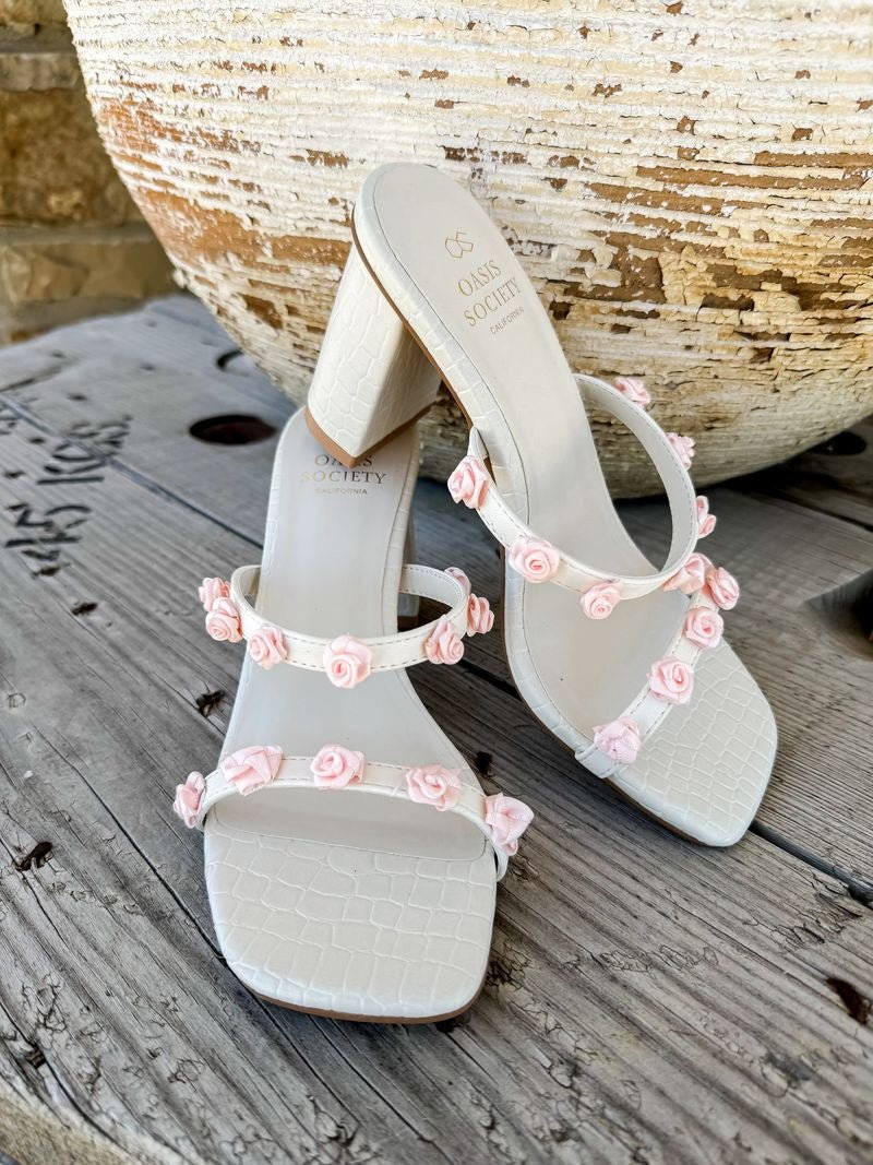 The Nia White Heel - Southern Soule Designs