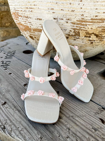 The Nia White Heel - Southern Soule Designs