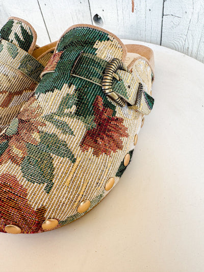 The Toni Clog Floral Tapestry - Southern Soule Designs