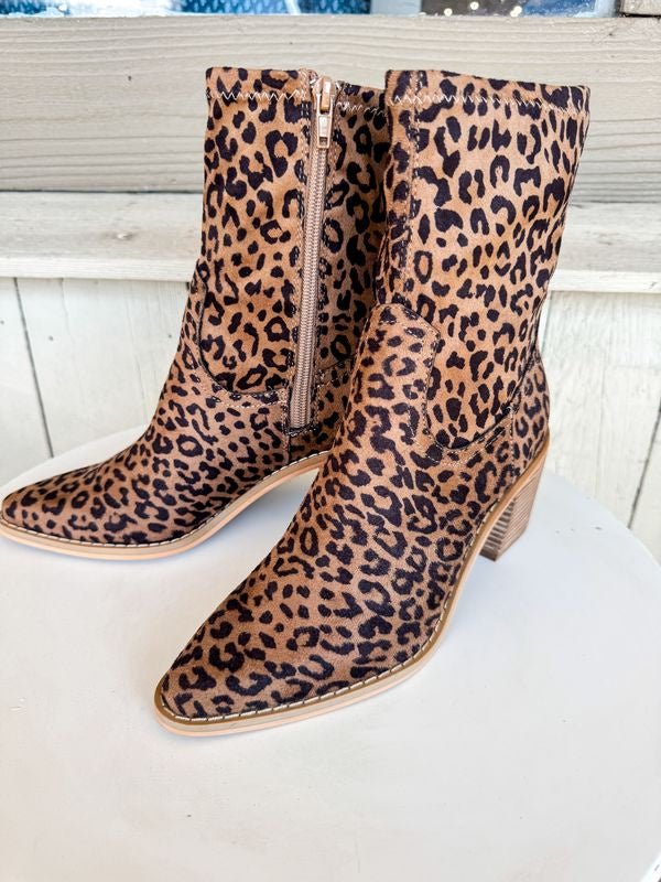 The Vienna Bootie Leopard Sleek - Southern Soule Designs