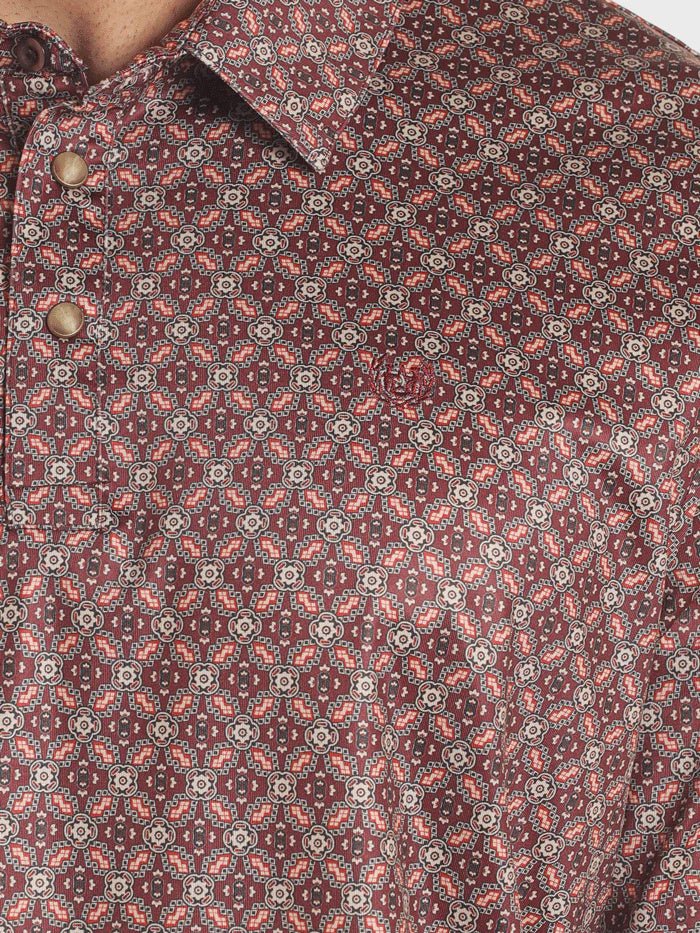 TM51T04915 Burgundy Polo Snap - Southern Soule Designs