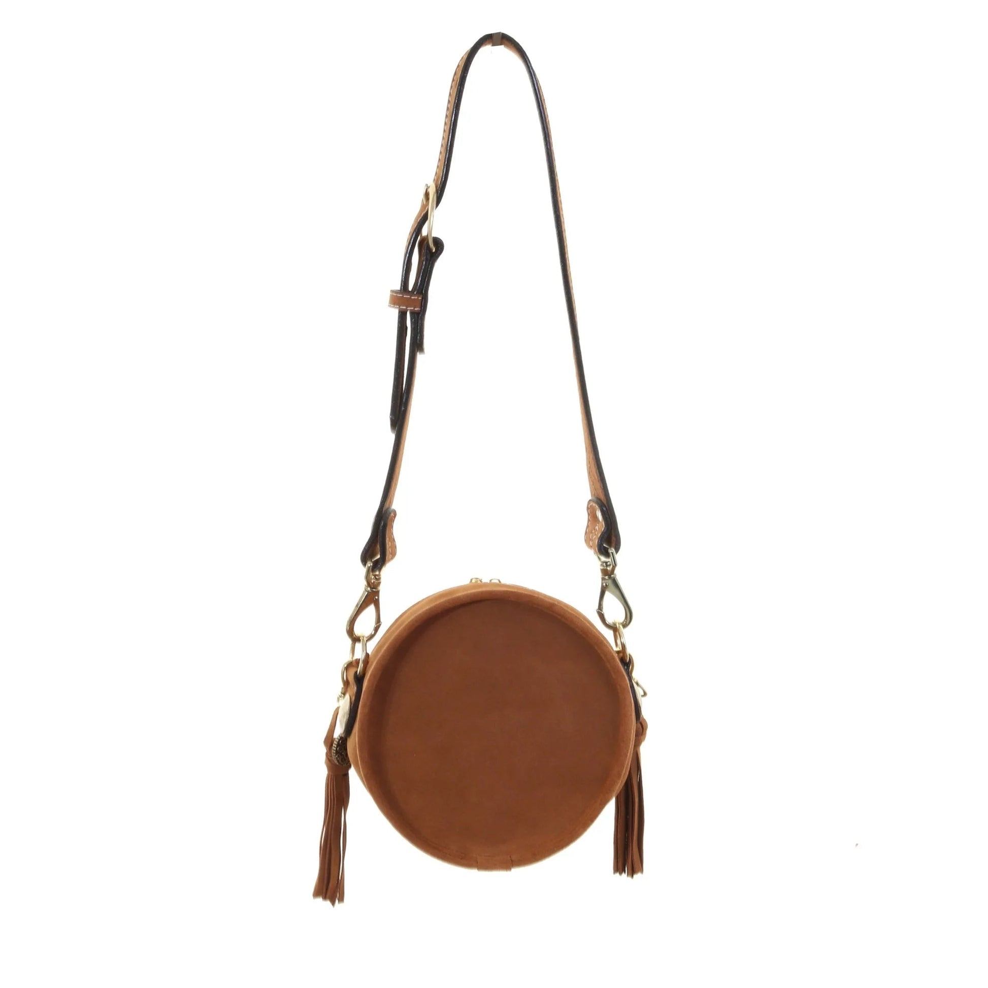 Toast Suede Circle Tote CRT16 - Southern Soule Designs