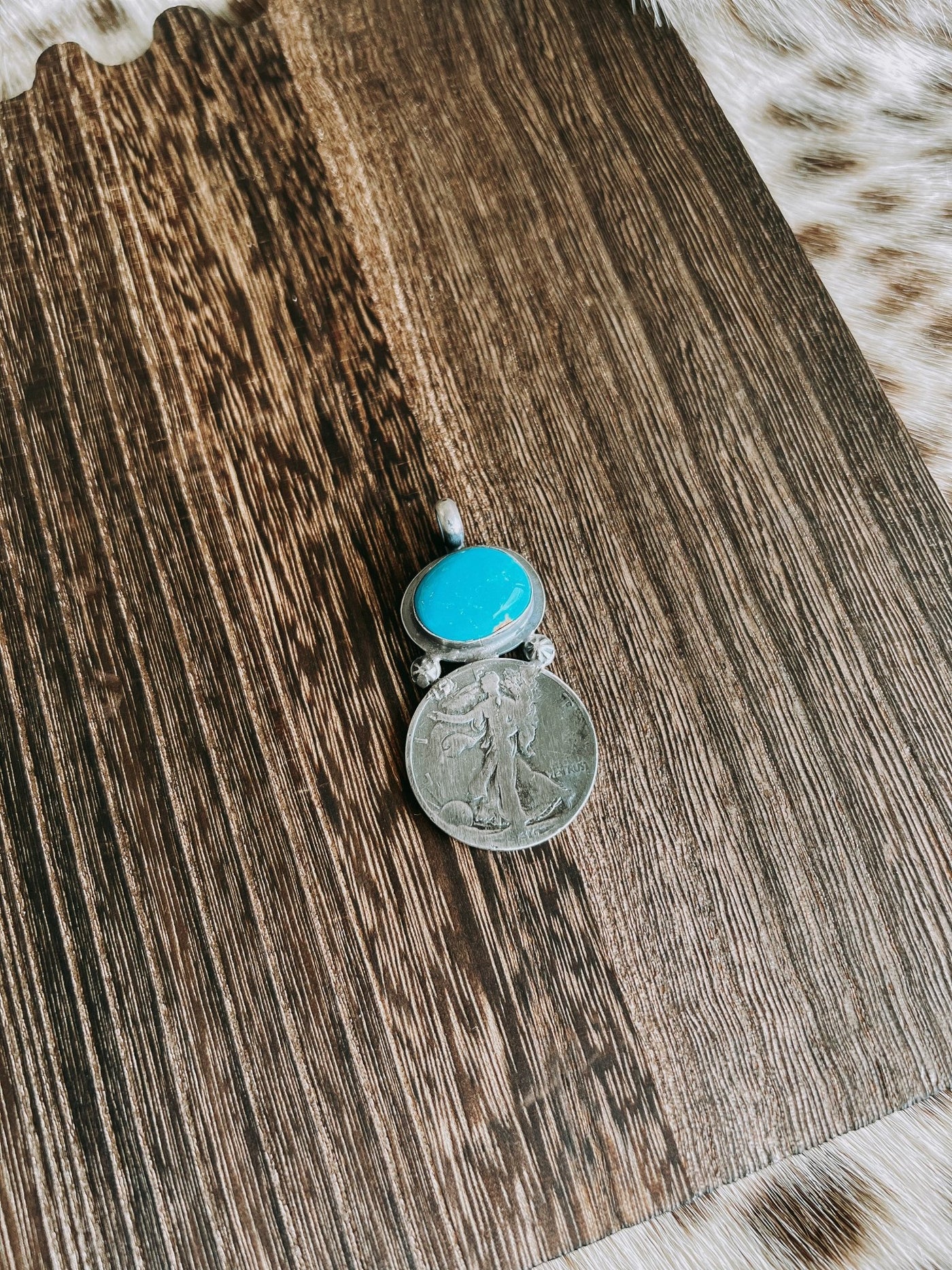 Tony Yazzie Silvercoin Pendent - Southern Soule Designs