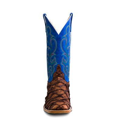 Top Hand Collection Pirarucu & Royal Blue Boot - Southern Soule Designs