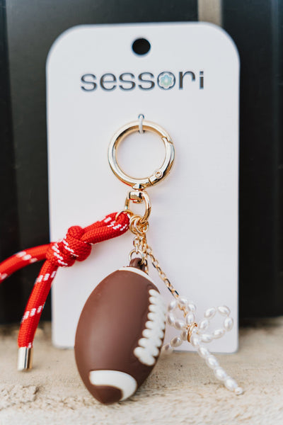 Touchdown Vibes Football Bag Charm BEBC165 - GB - Southern Soule Designs