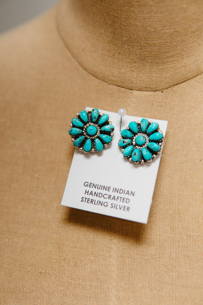Turq Cluster Studs - Southern Soule Designs