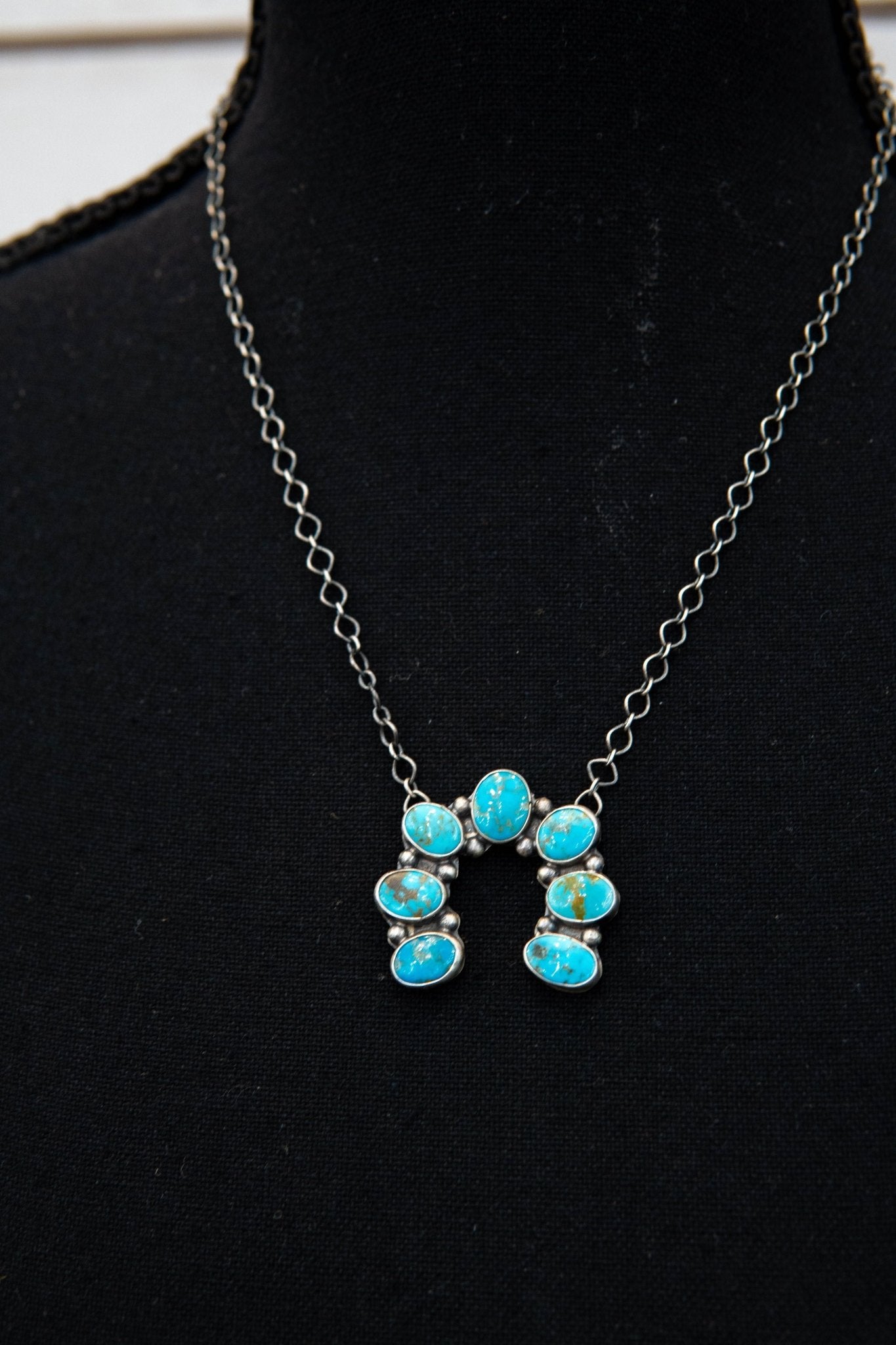 Turq Horseshoe Neck w/ Chain - Southern Soule Designs