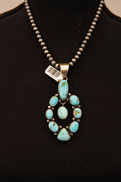 Turq Open Oval Pendant - Southern Soule Designs