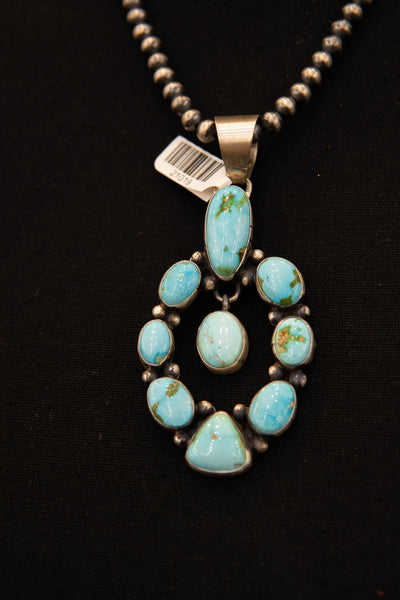 Turq Open Oval Pendant - Southern Soule Designs