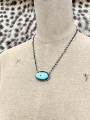 Turquoise Oval Bead Detail Necklace - Southern Soule Designs