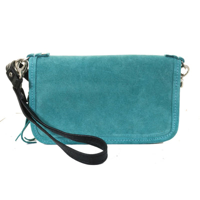 Turquoise Suede Clutch Organizer CO228 - Southern Soule Designs