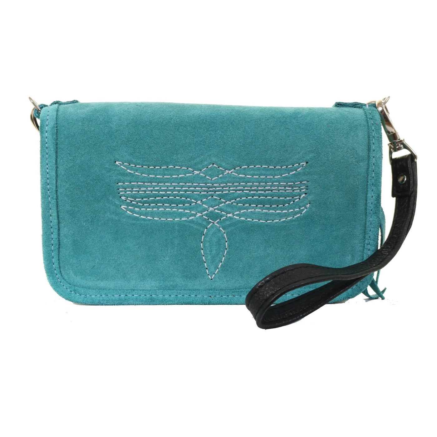 Turquoise Suede Clutch Organizer CO228 - Southern Soule Designs