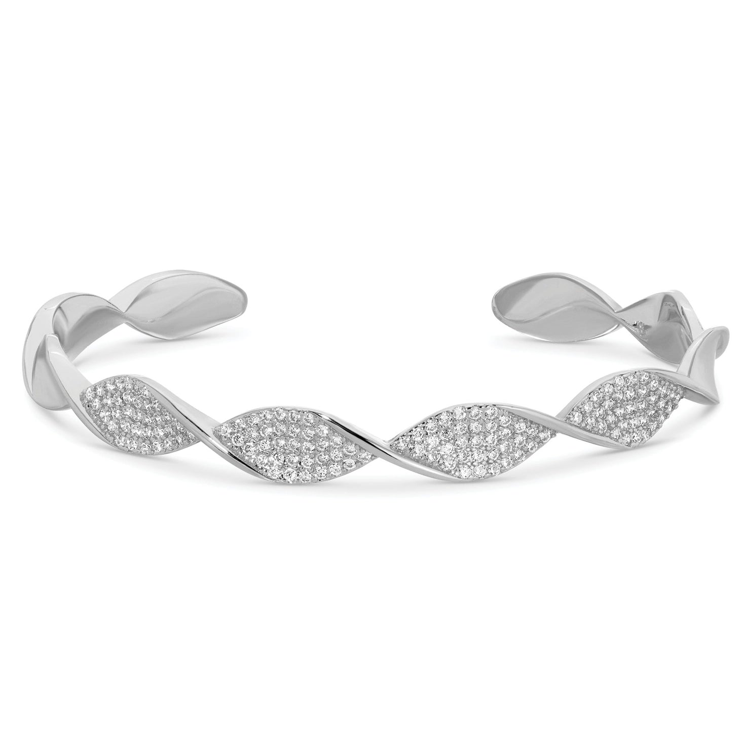 Twisted Pave Cuff Bracelet B7789 - Southern Soule Designs