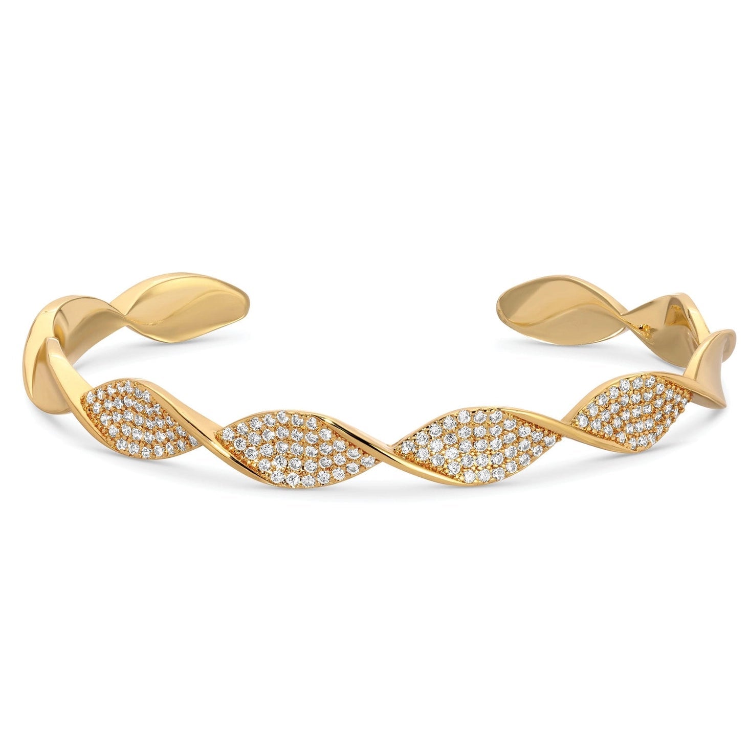 Twisted Pave Cuff Bracelet B7789 - Southern Soule Designs