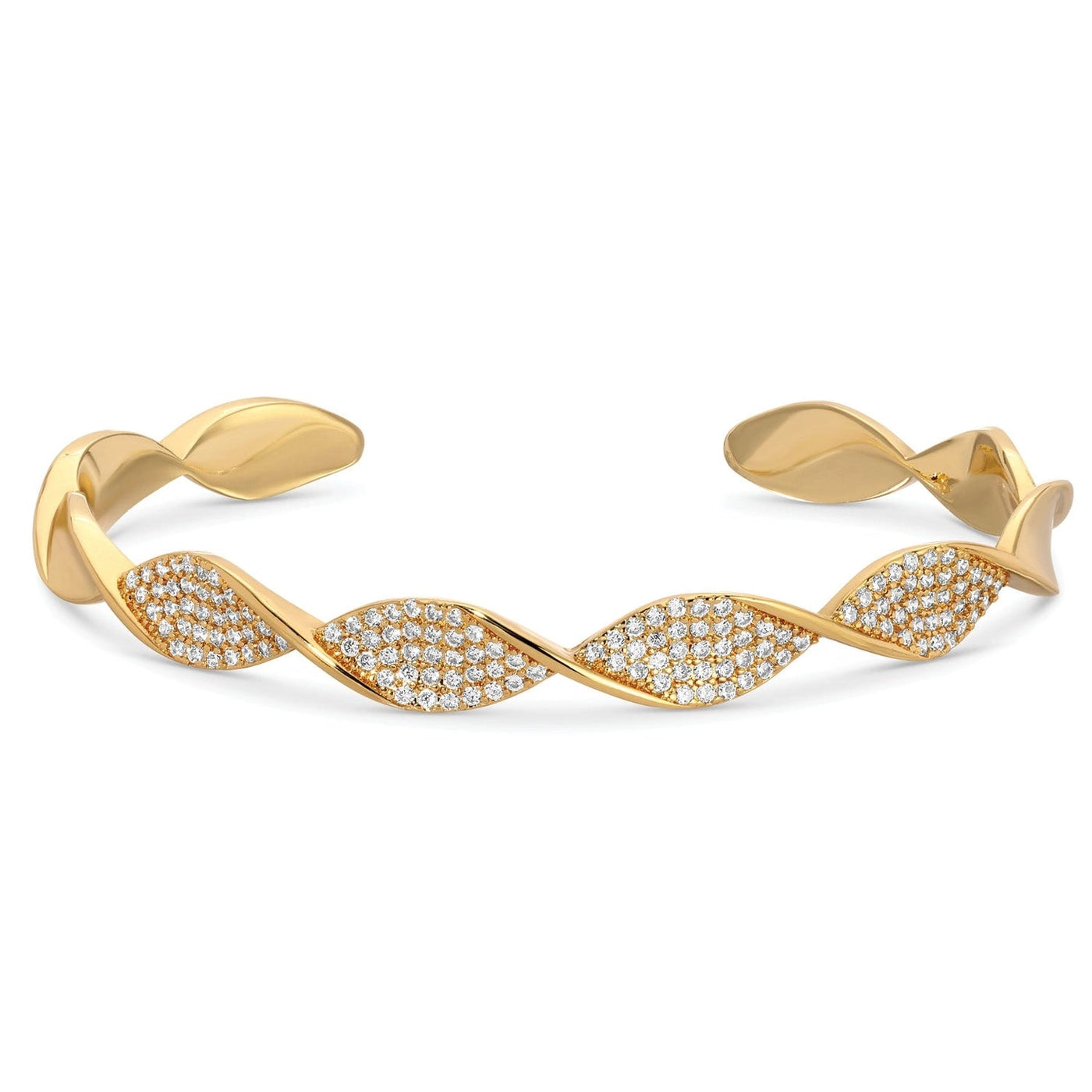 Twisted Pave Cuff Bracelet B7789 - Southern Soule Designs