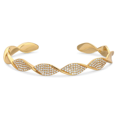 Twisted Pave Cuff Bracelet B7789 - Southern Soule Designs