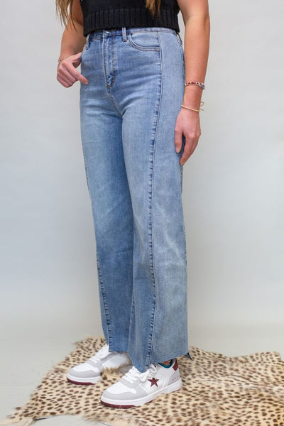 Two Tone Denim Jeans - Southern Soule Designs