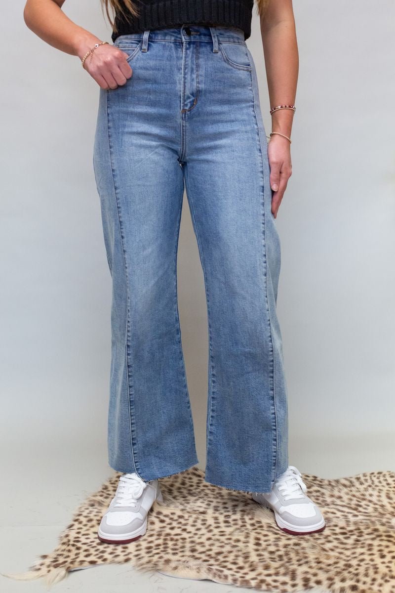 Two Tone Denim Jeans - Southern Soule Designs