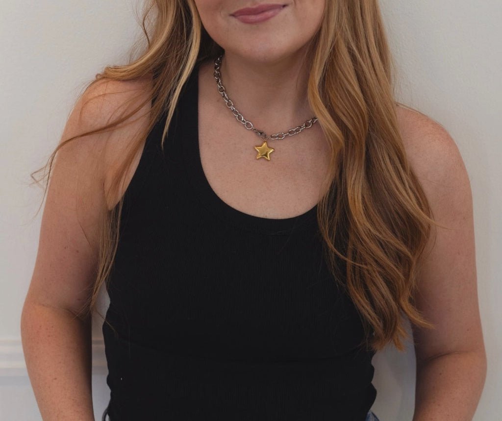 Two - Toned Star Necklace - Southern Soule Designs