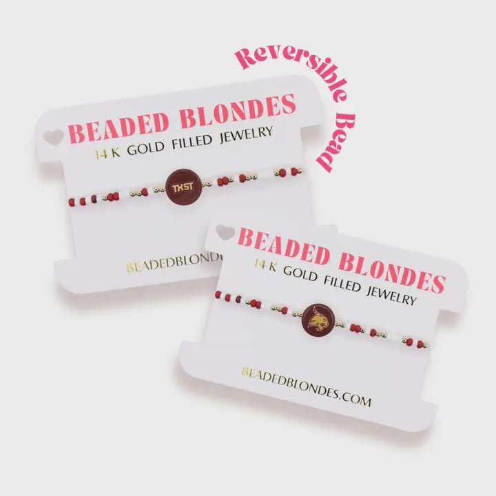 TXST Logo Flip Bracelet On Color - Southern Soule Designs