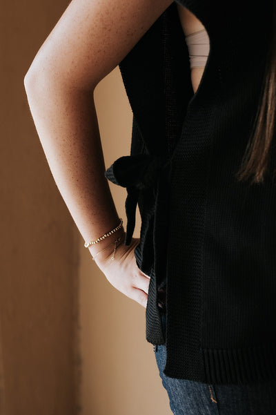 Tye Sweater Vest Black 80140120BK - Southern Soule Designs