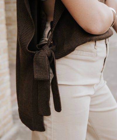 Tye Sweater Vest Brown 80140120BR - Southern Soule Designs