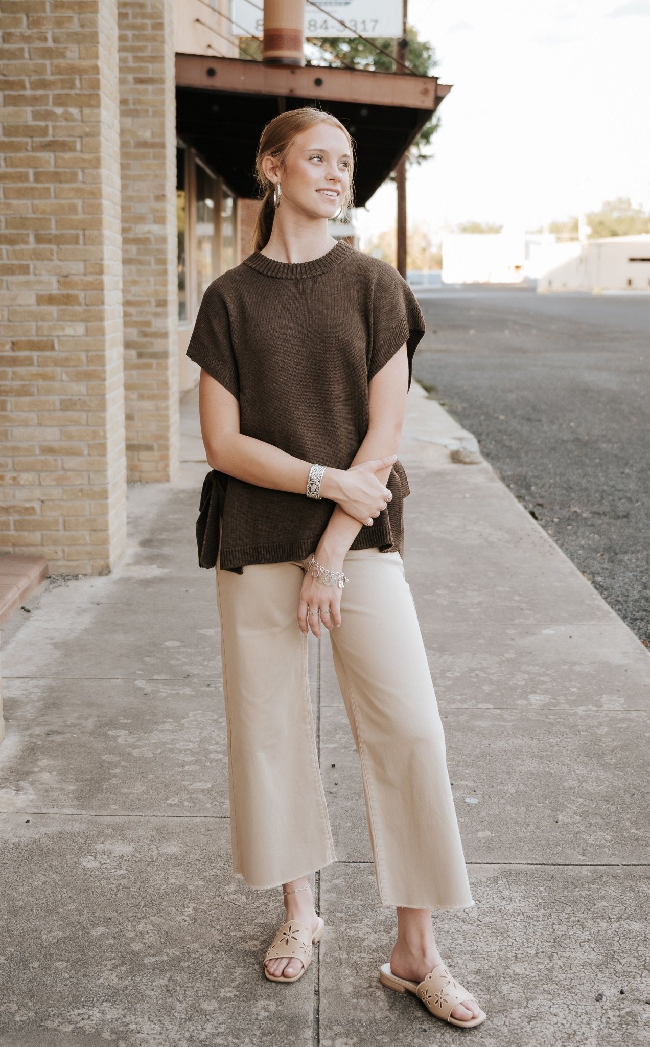 Tye Sweater Vest Brown 80140120BR - Southern Soule Designs