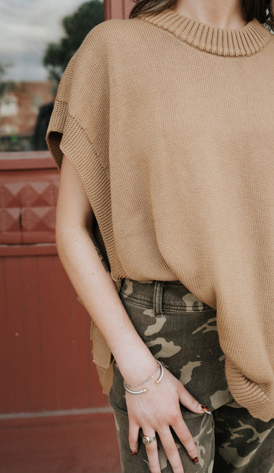 Tye Sweater Vest Tan 80140120TN - Southern Soule Designs