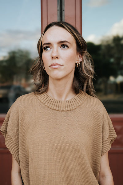 Tye Sweater Vest Tan 80140120TN - Southern Soule Designs