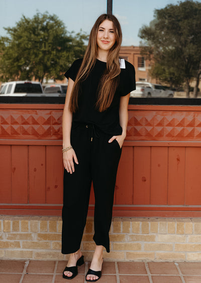 Black Sabrina Top