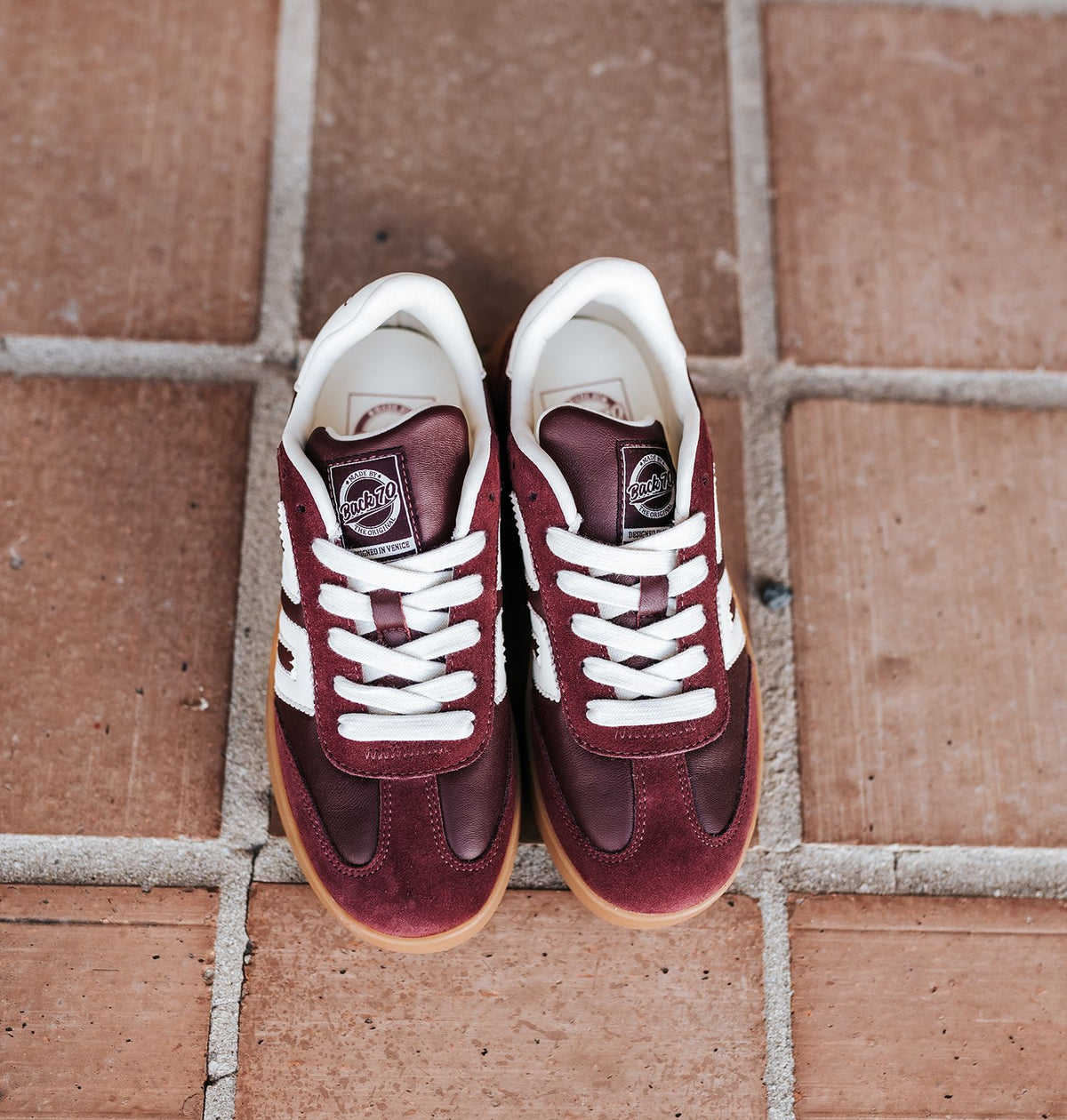 Brooklyn W26 in Wine Butter Platform Sneakers