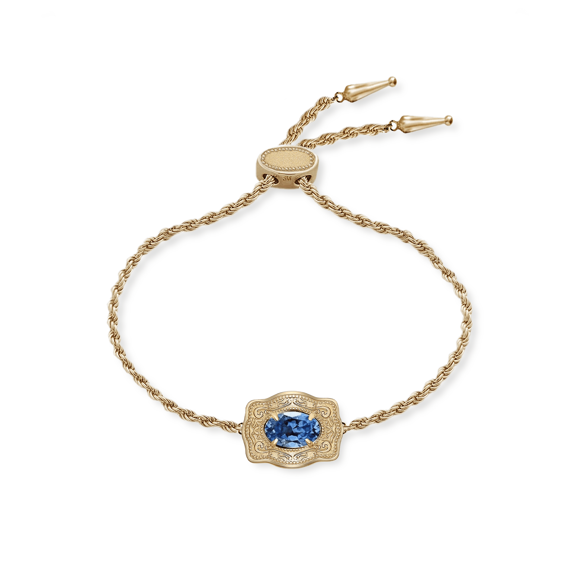 Ultra Mini Belt Buckle Gold Birthstone Bracelet - Southern Soule Designs