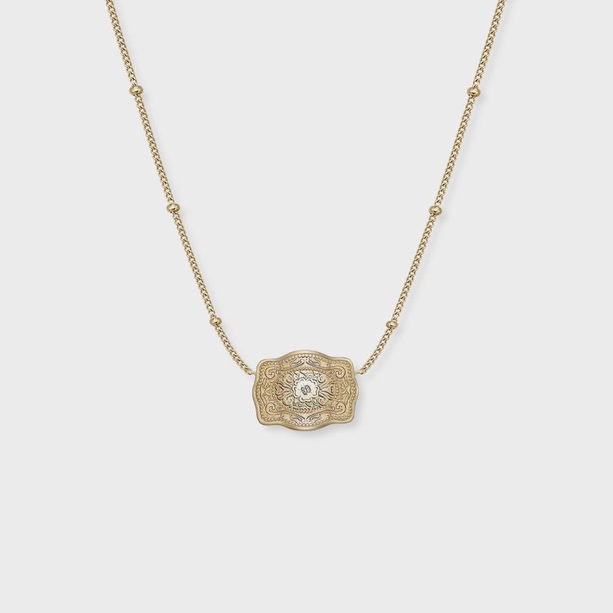 Ultra Mini Belt Buckle Necklace - Amelia Rose - Southern Soule Designs