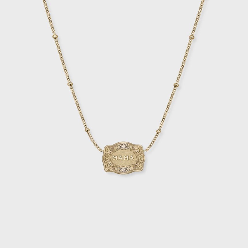 Ultra Mini Mama Belt Buckle Necklace - Southern Soule Designs