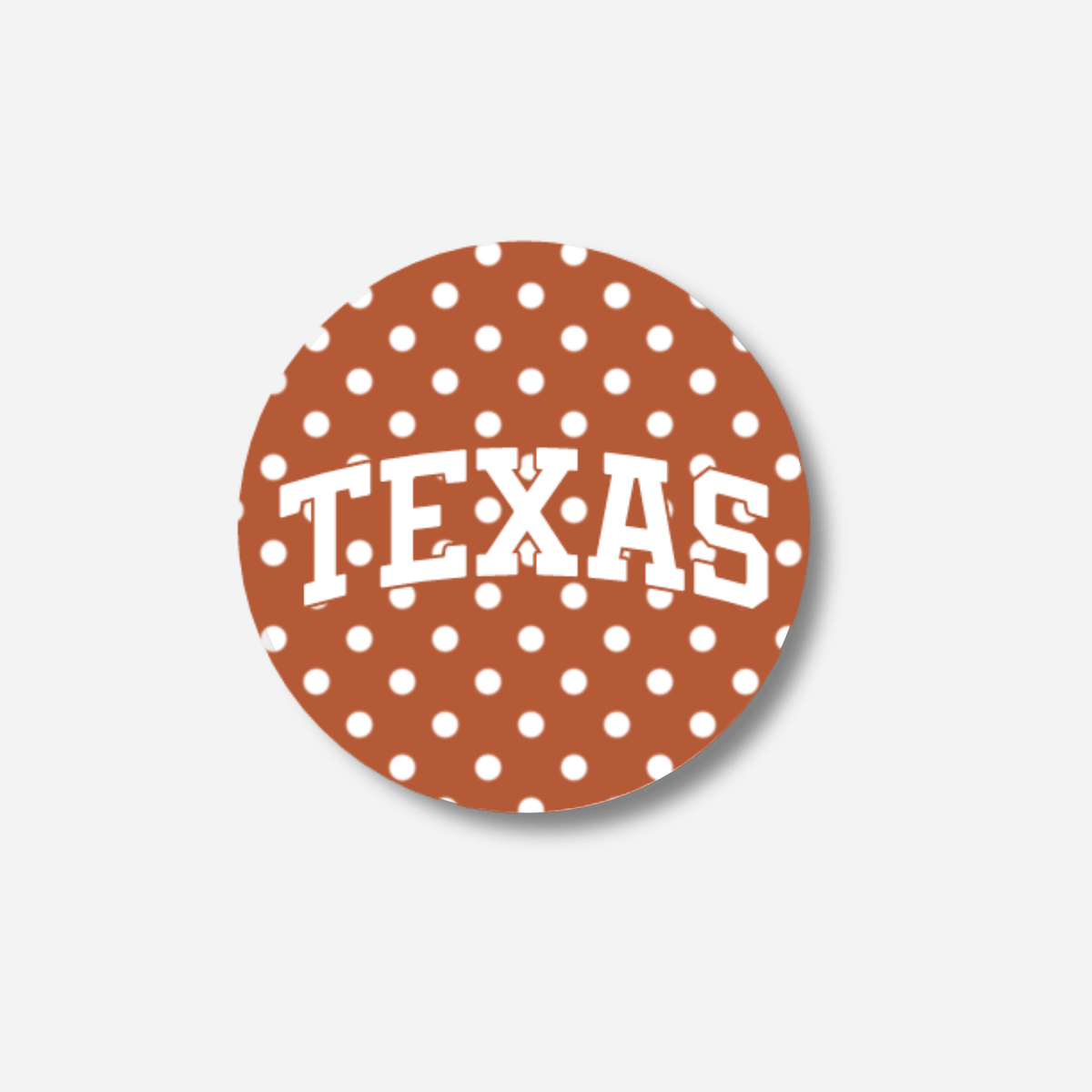 University of Texas "TEXAS" Polka Dot Button UTA2604-L - Southern Soule Designs