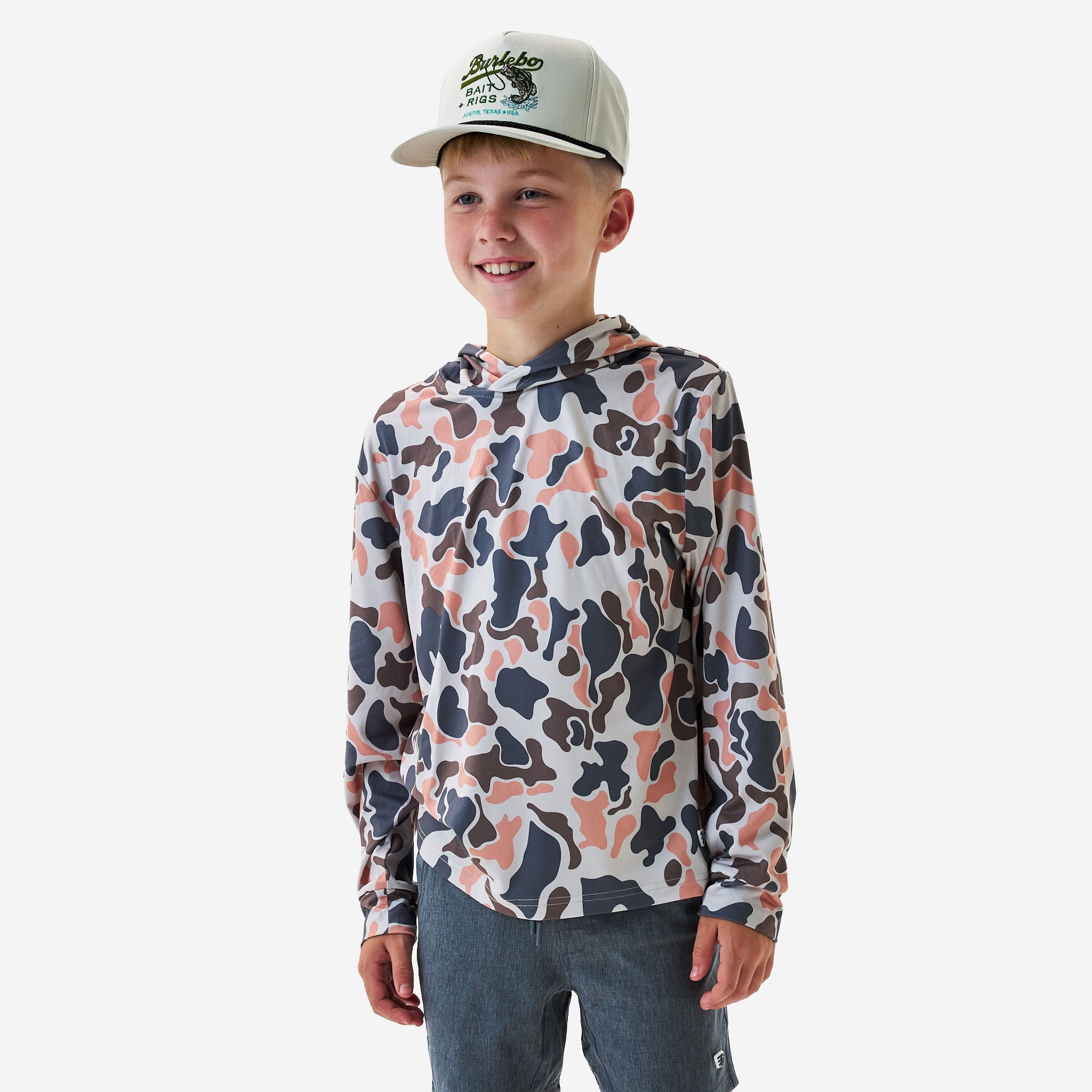 Burlebo Youth Vintage Camo Performance Hoodie