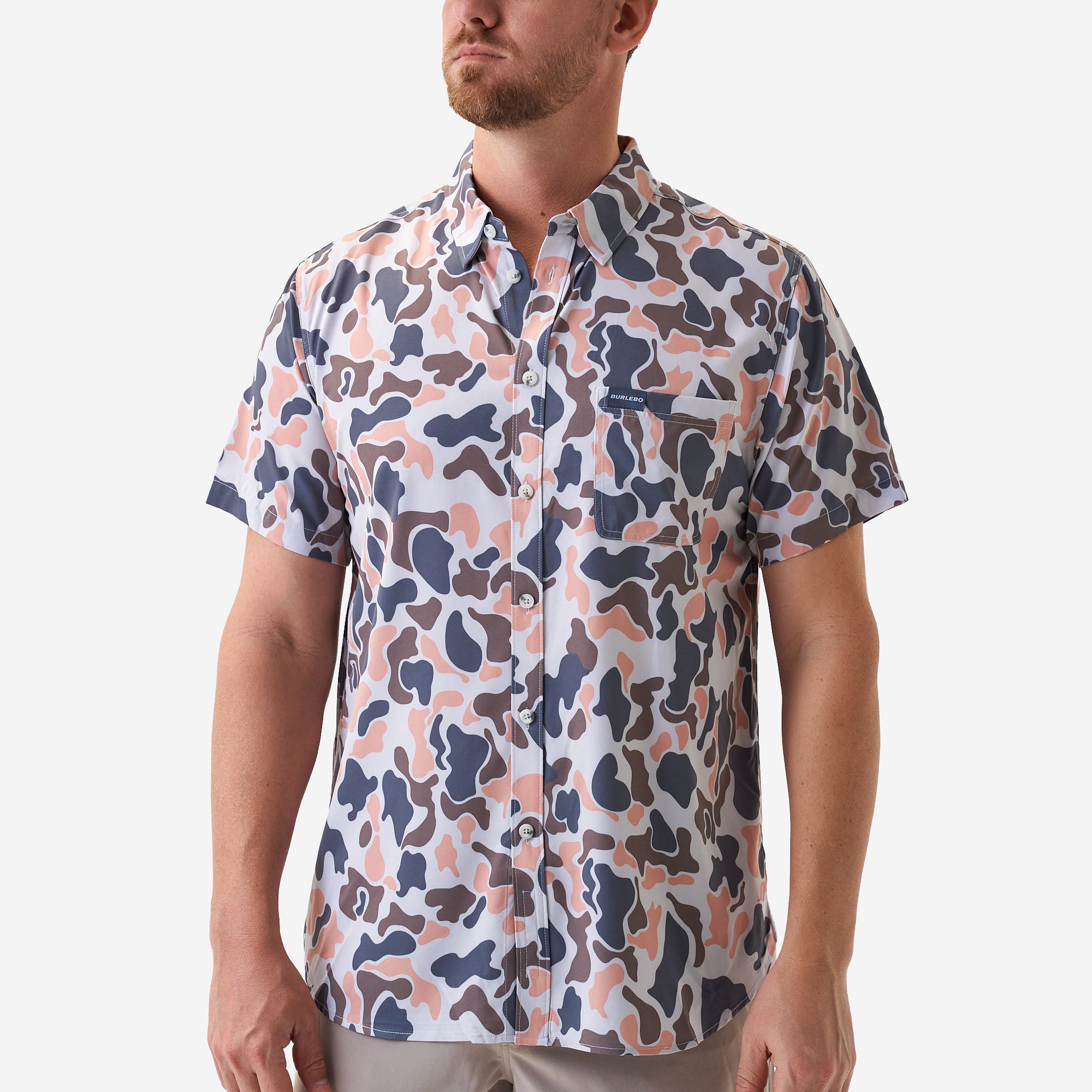 Burlebo Vintage Camo Performance Button Up